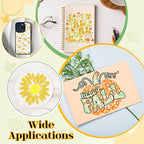 Yellow Leaves Boho Permanent Adhesive Vinyl 12 Sheets 12'' x 10'' | Green - Image 6