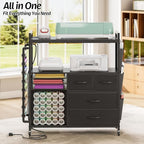 VENNQD Large Craft Organizer and Storage Rolling Cart Compatible - Image 4