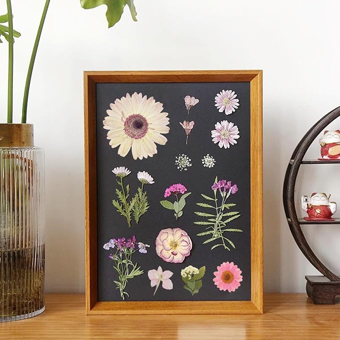 Woohome 44 PCS Pressed Flowers Natural Dried Flowers Pink Resin Flowers Real - Image 7