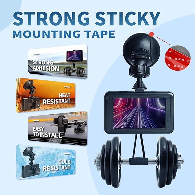 6 Pcs Dash Cam Adhesive Pads, Double Sided Adhesive Pads - Image 5
