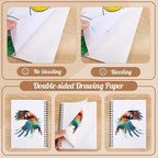 135lb/200gsm Marker Paper Pad, 5×7in Double Sided Bleedproof Marker Sketchbook - Image 5