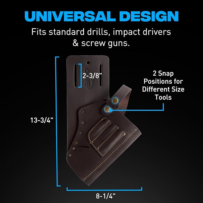 OX Tools Leather Tool Holsters & Pouches – Hammer, Tape Measure, Utility & - Image 2