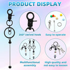 80 Pcs Beadable Keychains Bulk Kit – DIY Keychain Making Supplies - Image 3