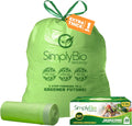 Simply Bio 13 Gallon Compostable Trash Bags Liners Drawstring, Heavy Duty Extra Thick 1 Mil, 49.21 Liter, 30 Bags, Tall Kitchen Food Scrap Waste Bag, ASTM D6400, US BPI and OK Compost Home Certified