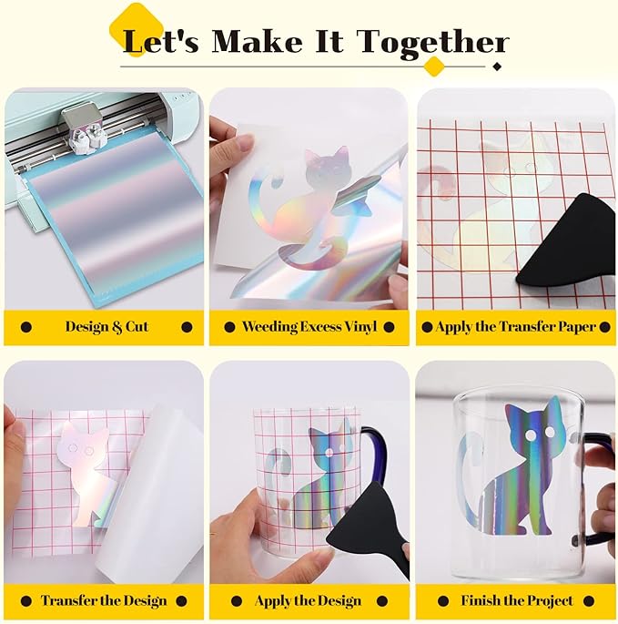 HTVRONT Permanent Vinyl 57 Pack 12"x12", Compatible - Image 5