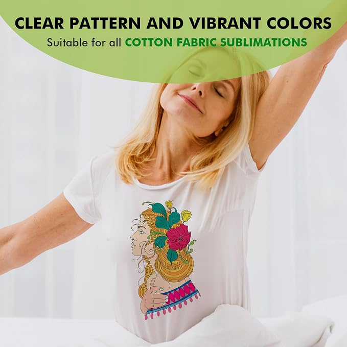 A-SUB Sublimation HTV Vinyl for Light Fabric, 12 Inch X 10 FT | Matte Clear - Image 3
