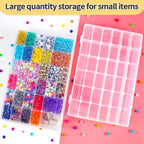 IOOLEEM 2 Pack 36 Grids Plastic Bead Organizer Box, Adjustable Dividers - Image 6