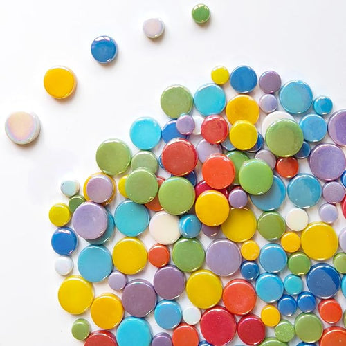 1.1 LB Round Glass Mosaic Tiles by AONUOAO