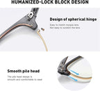 Blue Light Blocking Glasses Vintage Half Frame UV Clear Lens Anti Eyestrain - Image 6