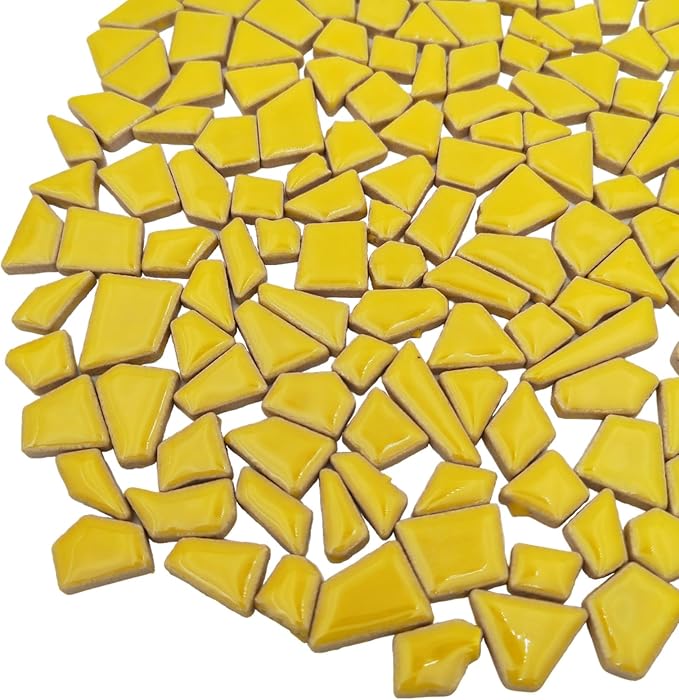 200g Ceramic Mosaic Tiles for Crafts, Irregular Stained Ceramic 0.2"x0.8" - Image 2
