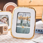 4x6 Picture Frame, Ornate Photo Frame White & Gold, Hand-Crafted Resin Table - Image 2