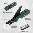 WORKPRO 2-in-1 Folding Knife/Utility Knife, Quick-Change Box Cutter - Image 3