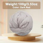 uxcell 3.53oz Wool Roving Yarn, Needle Felting Wool Fiber DIY Craft Needle Wet - Image 2