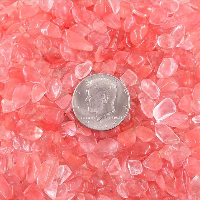 WAYBER Decorative Pebbles, 2 Lbs/920g Pink Crystal Quartz Stones Irregular Rock - Image 6