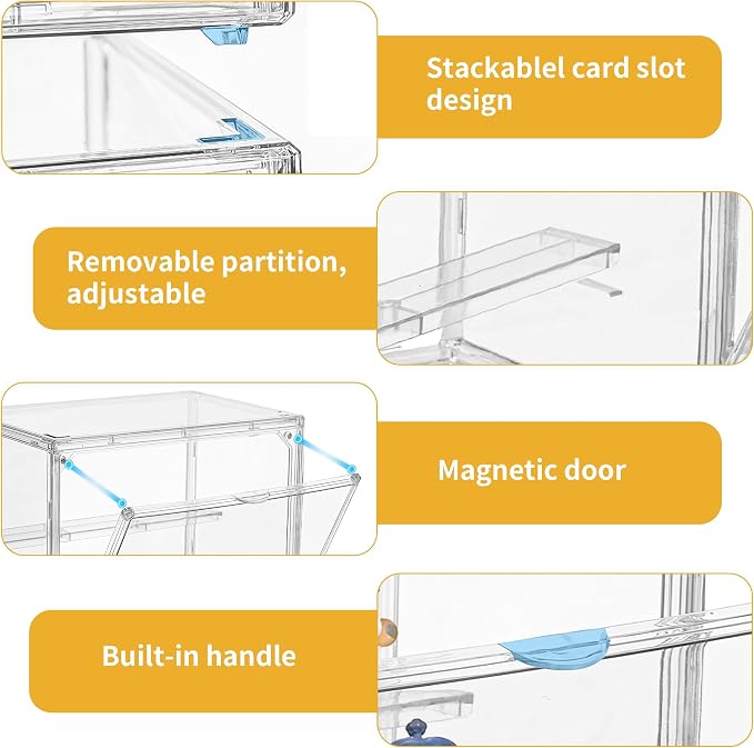 Acrylic Display Case, 3 Layer Clear Display Case Adjustable Display Box Stand - Image 4