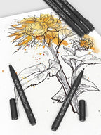 KEMYR 4 Micro Fine liner Drawing Art Pens Calligraphy Pens: XS-L Size Black Art - Image 4