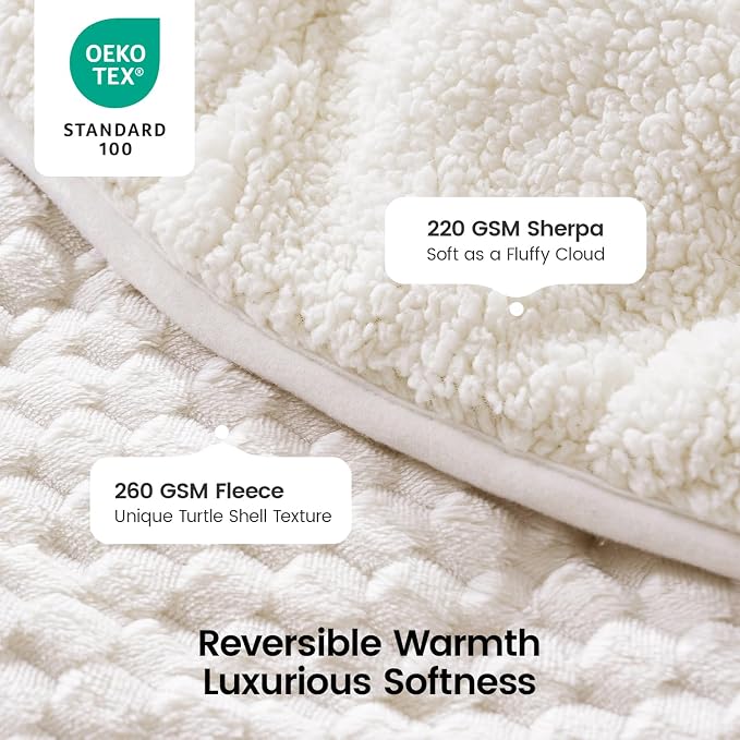 Super Fuzzy Soft Fleece Sherpa Weighted Blanket 20 lbs - Image 3