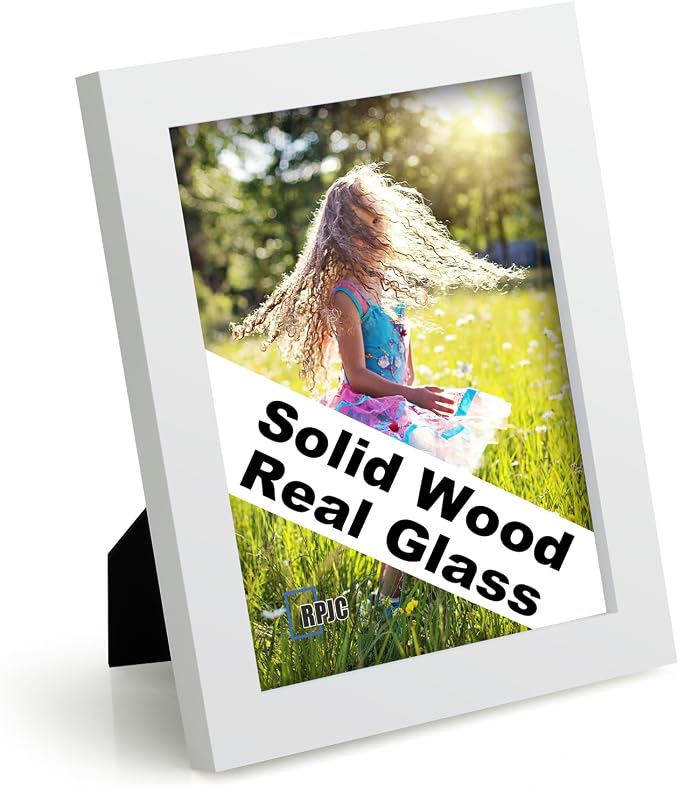 RPJC 6x8 inch Picture Frame Made of Solid Wood and High Definition Glass by RPJC