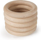 FoDau770 10pcs Natural Beech Wooden Rings, Unfinished Solid Wood Rings Heavy by FoDau770