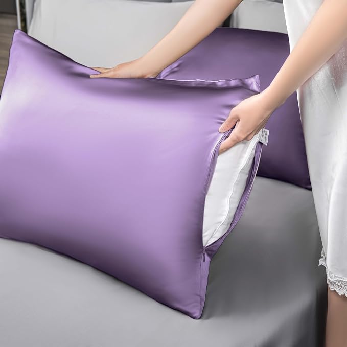 Mulberry Silk Pillowcase for Hair and Skin, Cooling Silk Pillow Case - Image 6