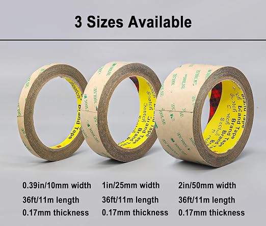 3M 300LSE Double Sided Tape 1in x 36ft, Removable Heavy Duty Tape | Double - Image 2