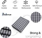 Pico Textiles 2 Yards Bolt Blue and White Tartan Plaid Flannel Fabric - Image 5