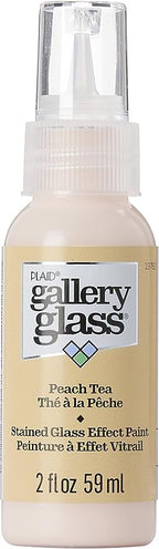 Gallery Glass Stained Glass Paint, Peach Tea 2 fl oz Brilliant Smooth Finish by GalleryGlass
