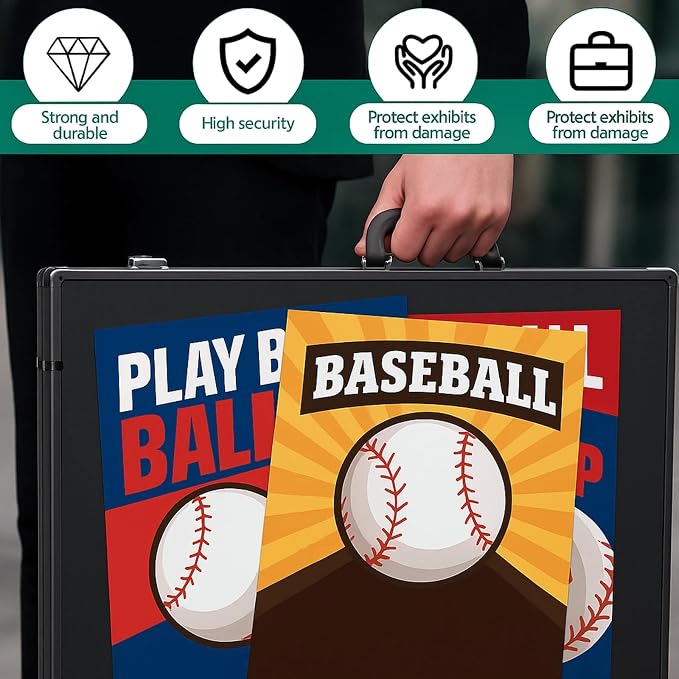 Trade Show Display Case Table Top Portable Aluminum Sports Card Display Case - Image 4