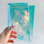 Transparent Waterproof PVC Vinyl 10 Pcs 8.3 x 11.8 inches Iridescent Shine - Image 5