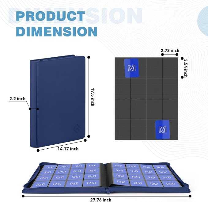 Premium Card Binder 16 Pocket, Trading Card Binder Holds up to 1000+Cards - Image 5