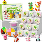 JUPITEARTH Air Dry Clay for Kids, 12 Animals Theme Party Modeling Clay Set | by JUPITEARTH