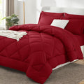CozyLux King Size Comforter Set Dark Red by CozyLux