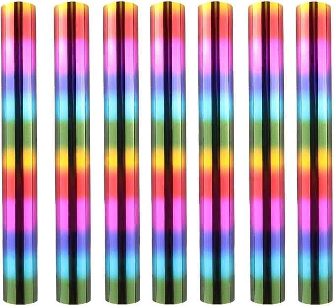 CYFUN DESIGN 7PCS Rainbow Toner Reactive Foil, Use by CYFUNDESIGN