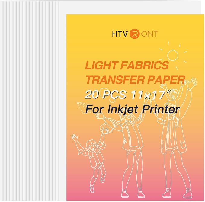HTVRONT Heat Transfer Paper for Light T Shirts by HTVRONT