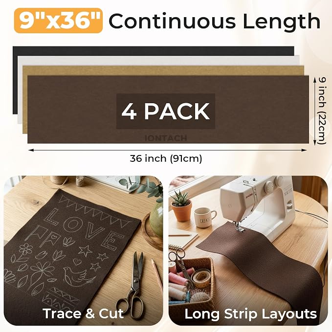 IONTACH 9" X 36" Soft Felt Sheets 1.6mm Thick | Acrylic Felt Fabric - Image 2
