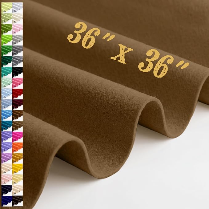 Large Felt Fabric Sheet 36 x 36 Inch, 1.6mm Thick | Soft nonwoven felt by MIGLORIA