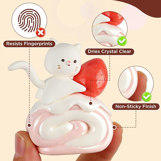 Muanxious Air Dry Clay Glaze — No-Tack High Gloss Waterproof Clear Varnish & - Image 5