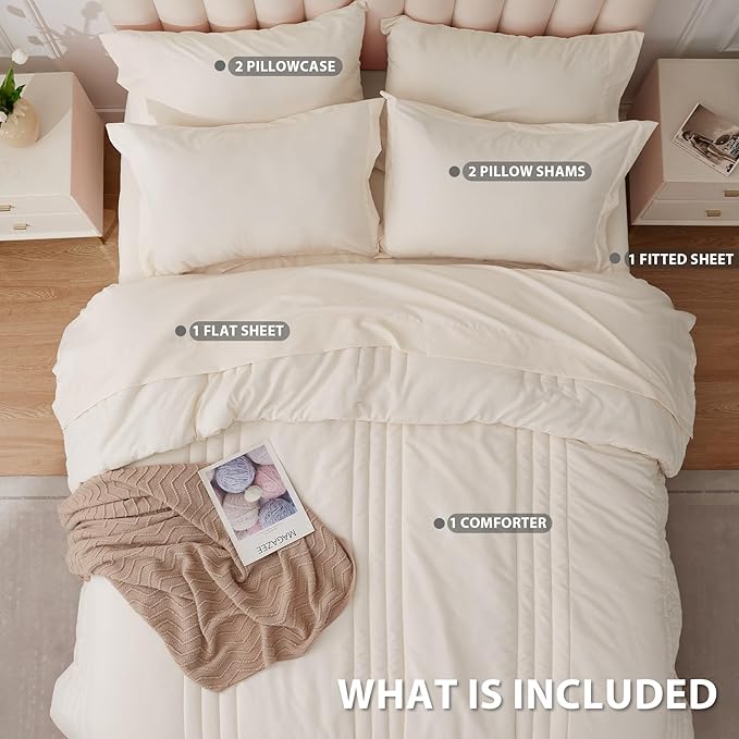 King Comforter Set Beige - Image 3