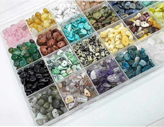 Gemstone Chips Beads DIY Jewelry Making, Healing Engry Crystals Polishing - Image 4