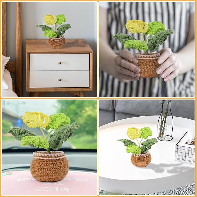 kgxulr Crochet Kit for Beginners, Monstera Leaves Crochet Kit Beginner Crochet - Image 7