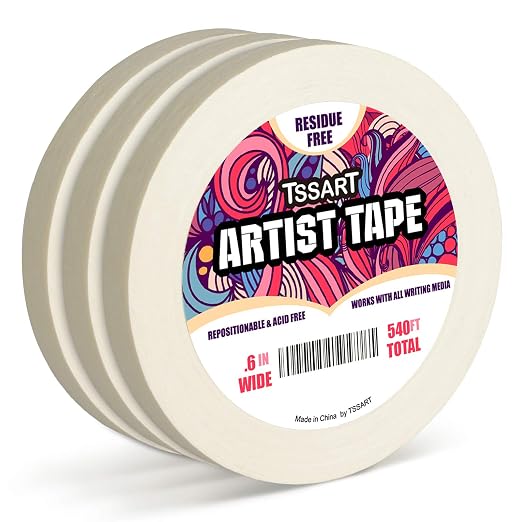 3 Pack White Artist Tape by TSSARTtape