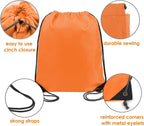 BeeGreen 20 Pieces Orange-String-Bag-Pack-Bulk Durable Cinch Gym Sacks - Image 5