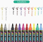 Permanent Markers for Rock Painting, 12 Colors, Medium Point, Quick-Drying - Image 5