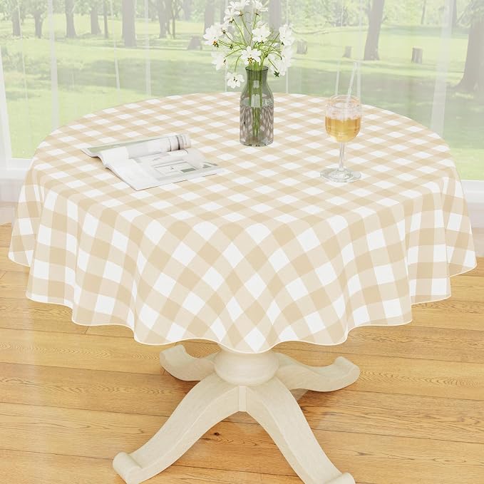 Smiry Plastic Table Cloth, Waterproof Vinyl Tablecloth by Smiry