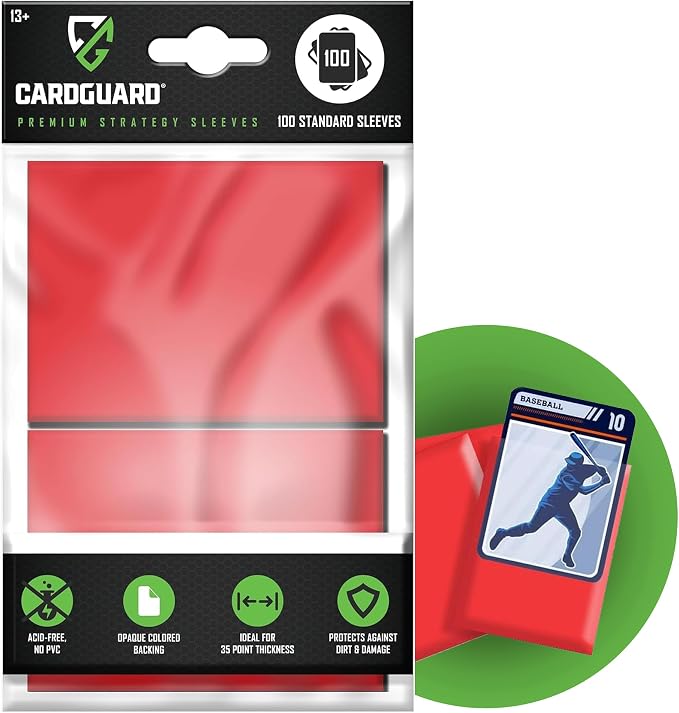 CardGuard Premium Clear Card Sleeves, 100ct – Standard Size Penny Sleeves by CardGuard