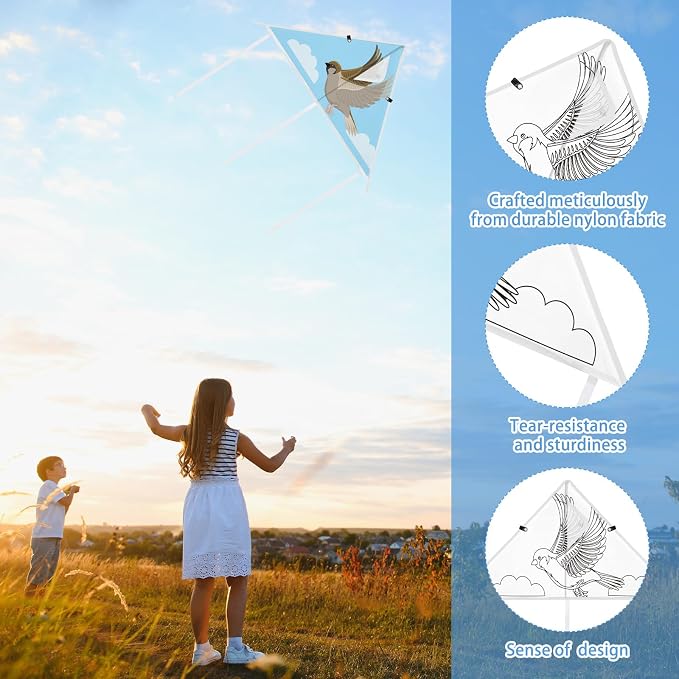 Syhood 60 Pcs DIY Coloring Kites Kit - Image 3