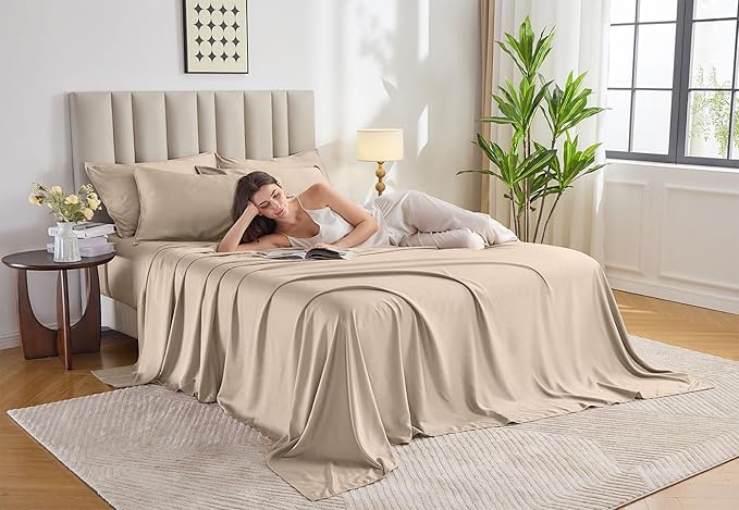 Pure Bamboo King Sheets, Genuine 100% Organic Viscose Derived from Bamboo Bed - Image 5