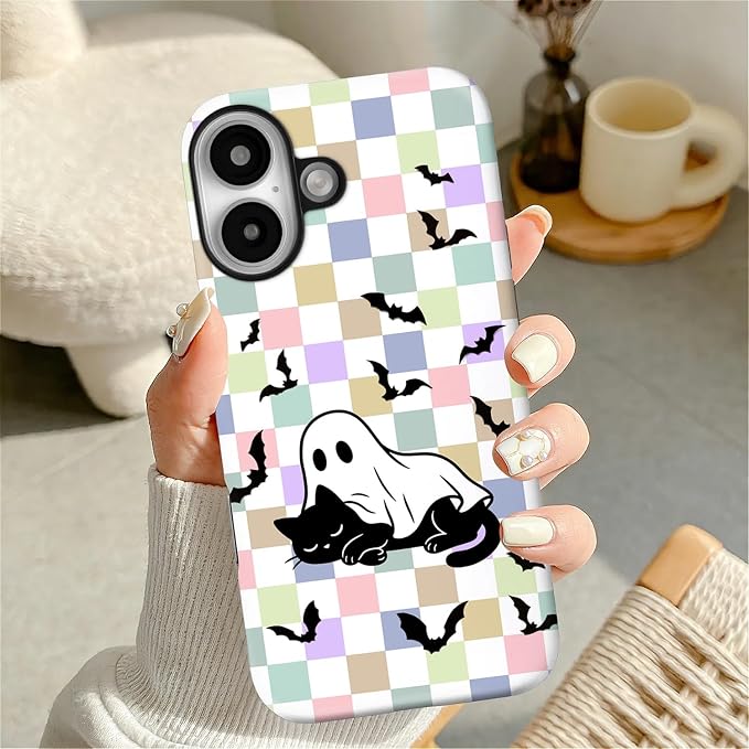 Case for iPhone 16, Scratch Resistant Hybrid Double Layer Hard Shell，Ghost - Image 6