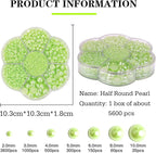 5600PCS Half Round Pearls Flatback Imitation Pearls - Image 2