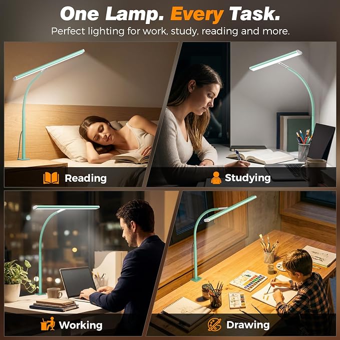 Airlonv LED Desk Lamp for Office Home, Eye-Caring Desk Light - Image 5